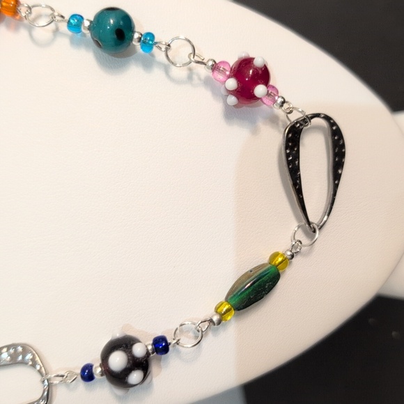 Handmade Lampwork Glass Beaded Necklace - Picture 3 of 9